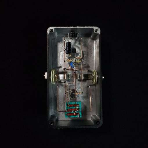 The inside of the Ostara pedal showing the point-to-point wiring.